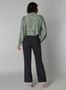 Yest Floral Print Blouse in Hunter Green