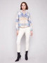 Charlie B Plaid Boucle Jacket in Blue/Camel