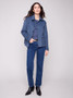Charlie B Reversible Plaid Jacket in Blue/Combo