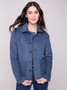 Charlie B Reversible Plaid Jacket in Blue/Combo