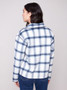 Charlie B Reversible Plaid Jacket in Blue/Combo