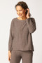 Habitat Striped Canyon Pullover in Truffle