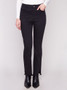 Charlie B Diagonal Hem Jeans in Black