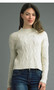 Tempo Paris Mock Neck  Crop Sweater in Winter White