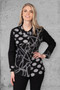 Mixed Pattern Jacket in Black