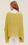 Shear Oversized Blouse with Smocked Sleeves in Soft Mustard