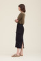 Cotton Cargo Skirt in Black