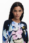 Desigual Sweaters with Water Lily Print