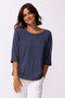 Escape by Habitat Cotton Elbow Tee in Navy