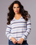Angel Textured Knit V-Neck Sweater