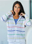 Angel Open Weave Zip Up Hoodie Sweater