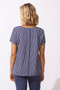 Escape by Habitat Cotton/Linen Short Sleeve Striped Tee in Navy