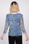 Olivia by Habitat Mesh Paisley Pullover in Blue/Green