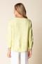 Habitat Whisper Jacquard Rayon Pleat Pullover in Aloe