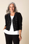 Habitat Eyelet Bloom Open Front Jacket in Black