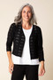 Habitat Eyelet Bloom Open Front Jacket in Black