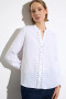Tinta Viscose/Linen Crochet Trim White Blouse