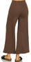 Wide Leg Ponte Knit Crop Pants in Brown