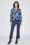 Olivia by Habitat Cropped Cowl Pullover in Blue Print