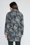Olivia by Habitat Abstract Print Knit Car Coat in Black/Gray