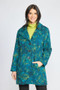 Olivia by Habitat Abstract Print Knit Car Coat in Blue Print