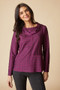 Habitat Loose Cowlneck in Plum