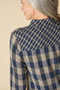 Habitat Mandarin Colllar Mixed Plaid Shirt