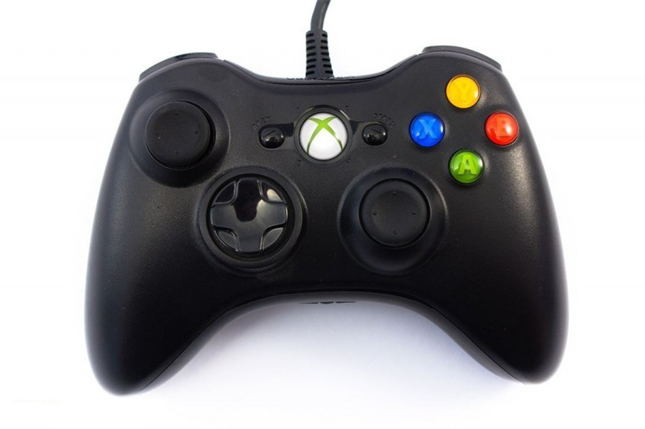 A Official Microsoft Xbox 360 BLACK Wireless Controller Genuine Original  OEM