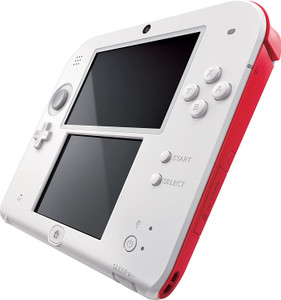 Nintendo 2DS Console with Wall Charger - Scarlet Red / White