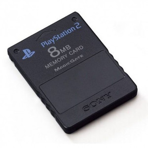 8MB Black PS2 Memory Card - Official Sony Brand