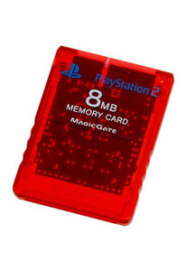 8MB Red PS2 Memory Card - Official Sony Brand