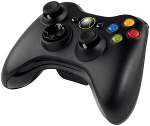 Xbox 360 Black Wireless Controller - Official Microsoft Brand
