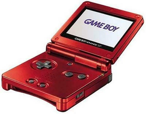 GameBoy Advance SP Console with Wall Charger - Flame Red Model #001