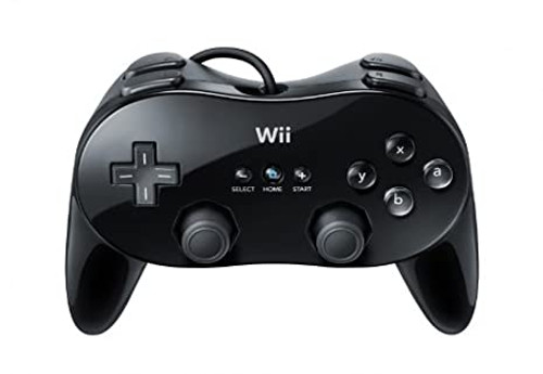 Black Wii Classic Controller Pro - Official Nintendo Brand