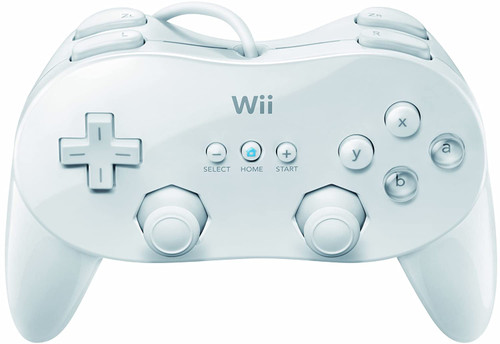White Wii Classic Controller Pro - Official Nintendo Brand