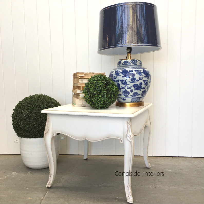 Laurent Side Table Coffee Table Distressed White FRENCH  FURNITURE, TABLES, TABLES Coffee Tables, TABLES Side Tables, LIVING Room, LIVING Coffee & Side Tables
