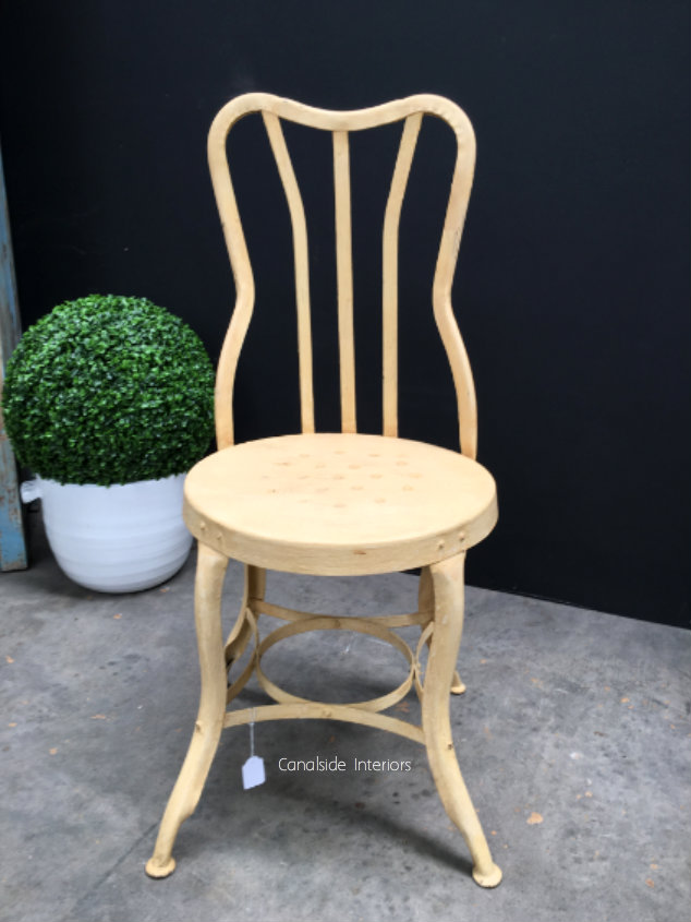 Shaped Back Industrial Chair Yellow INDUSTRIAL RUSTIC Style, Dining, CHAIRS, CAFE FURNITURE, CHAIRS Dining