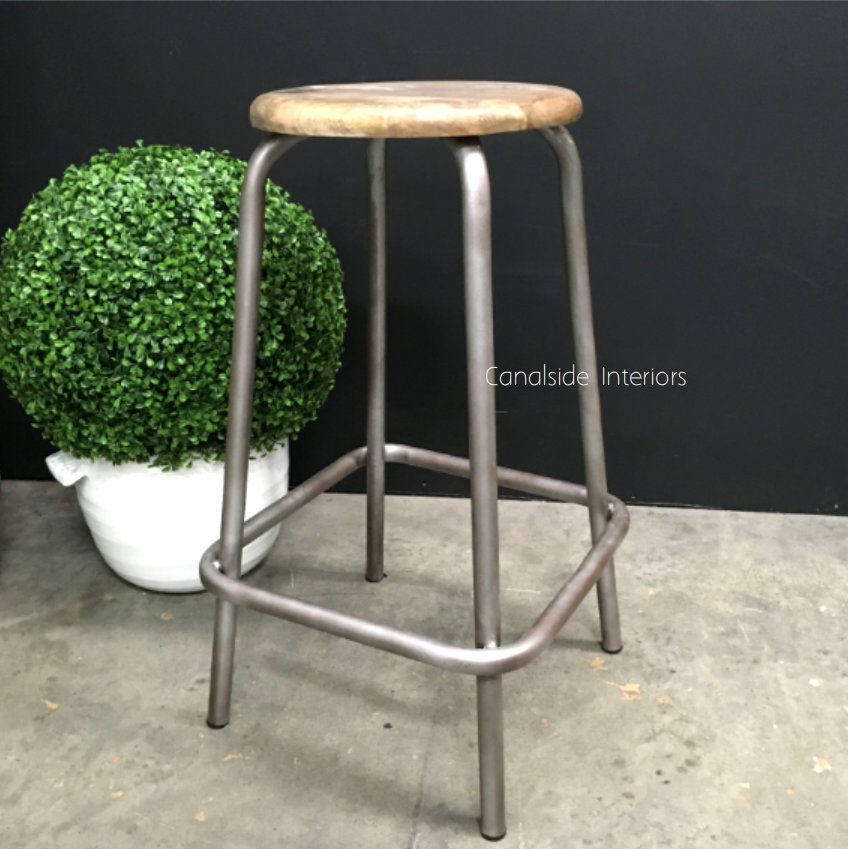 Axis Industrial Bar Stool Distressed SilverRust