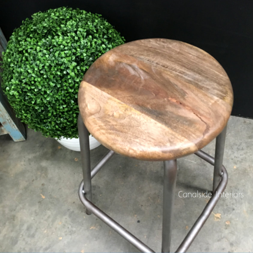 Axis Industrial Bar Stool Distressed SilverRust