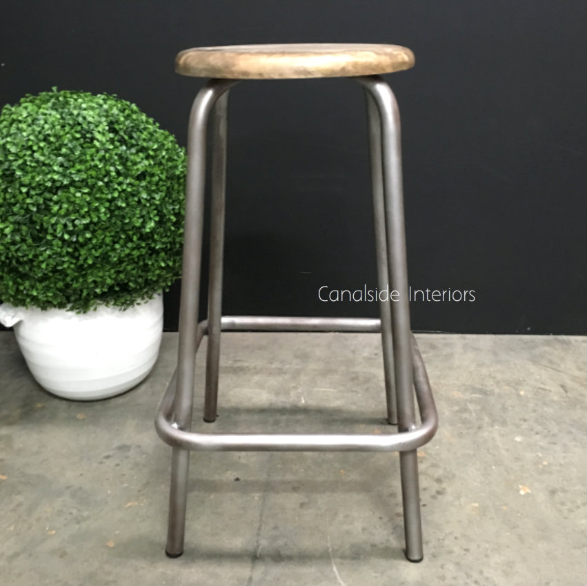 Axis Industrial Bar Stool Distressed SilverRust