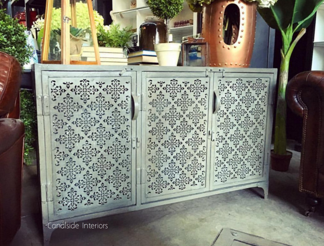 Foundry Industrial 3 Door Sideboard with Perforated Metal