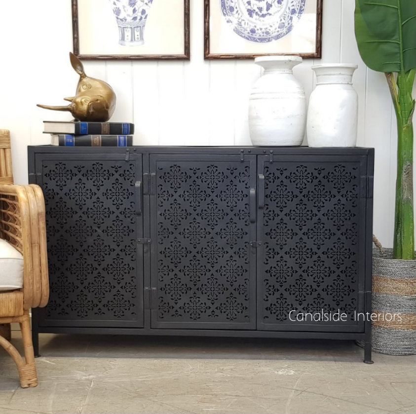 Foundry Industrial 3 Door Sideboard with Perforated Metal