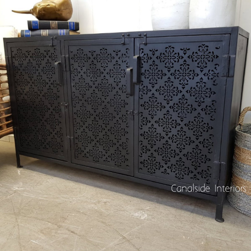 Foundry Industrial 3 Door Sideboard with Perforated Metal