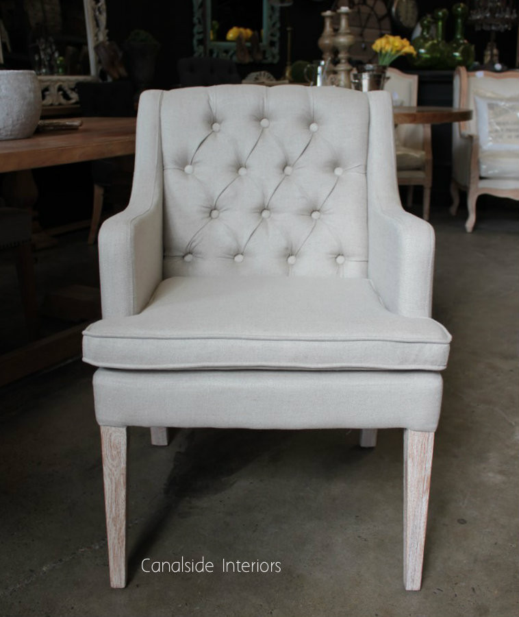 Emilia Upholstered Chair Cream