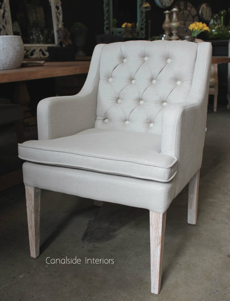 Emilia Upholstered Chair Cream