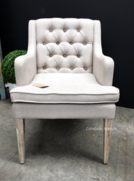 Emilia Upholstered Chair Cream