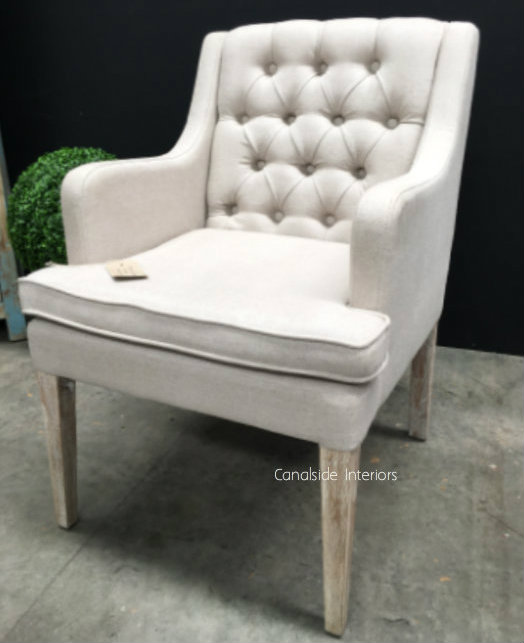 Emilia Upholstered Chair Cream