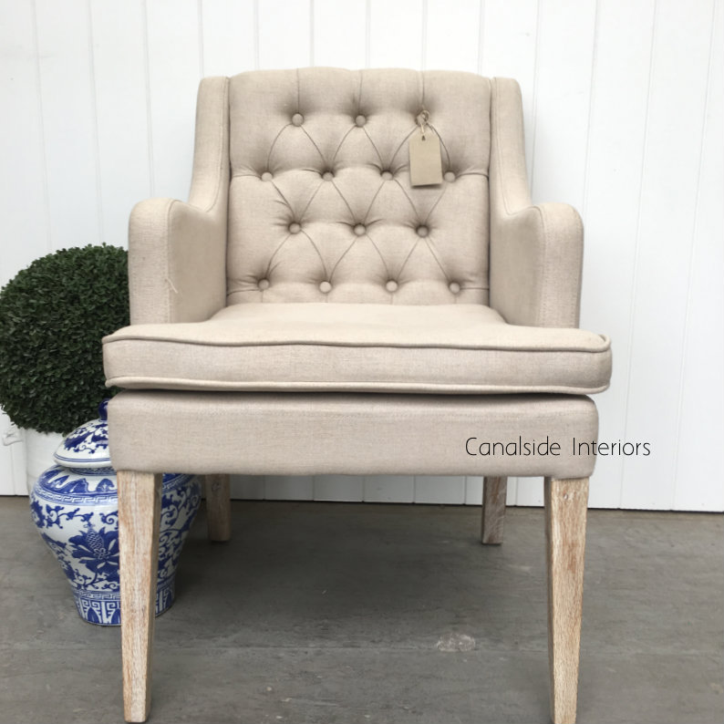 Emilia Upholstered Chair Cream