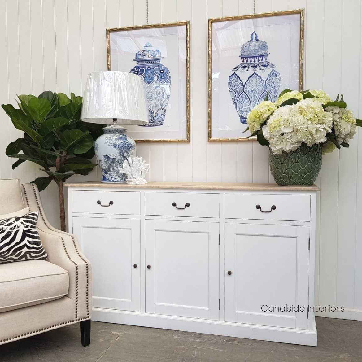 Clermont Sideboard White with limewash top  FRENCH  FURNITURE, HAMPTONS Style, PLANTATION Style, LIVING Room, LIVING TV Media & Storage, TABLES Sideboards & Buffets, STORAGE, STORAGE Sideboards & Buffets