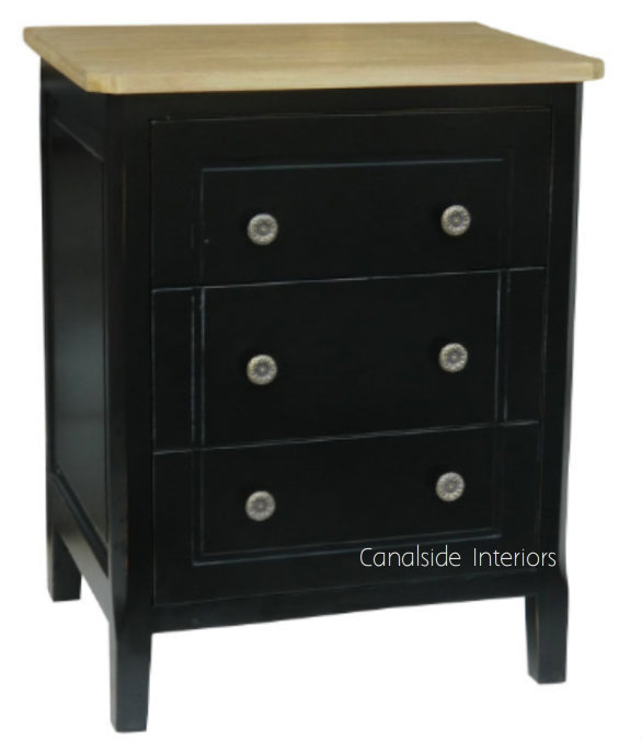 Beckett Bedside Distressed Black with Limewash Top  BEDROOM, BEDROOM Bedsides